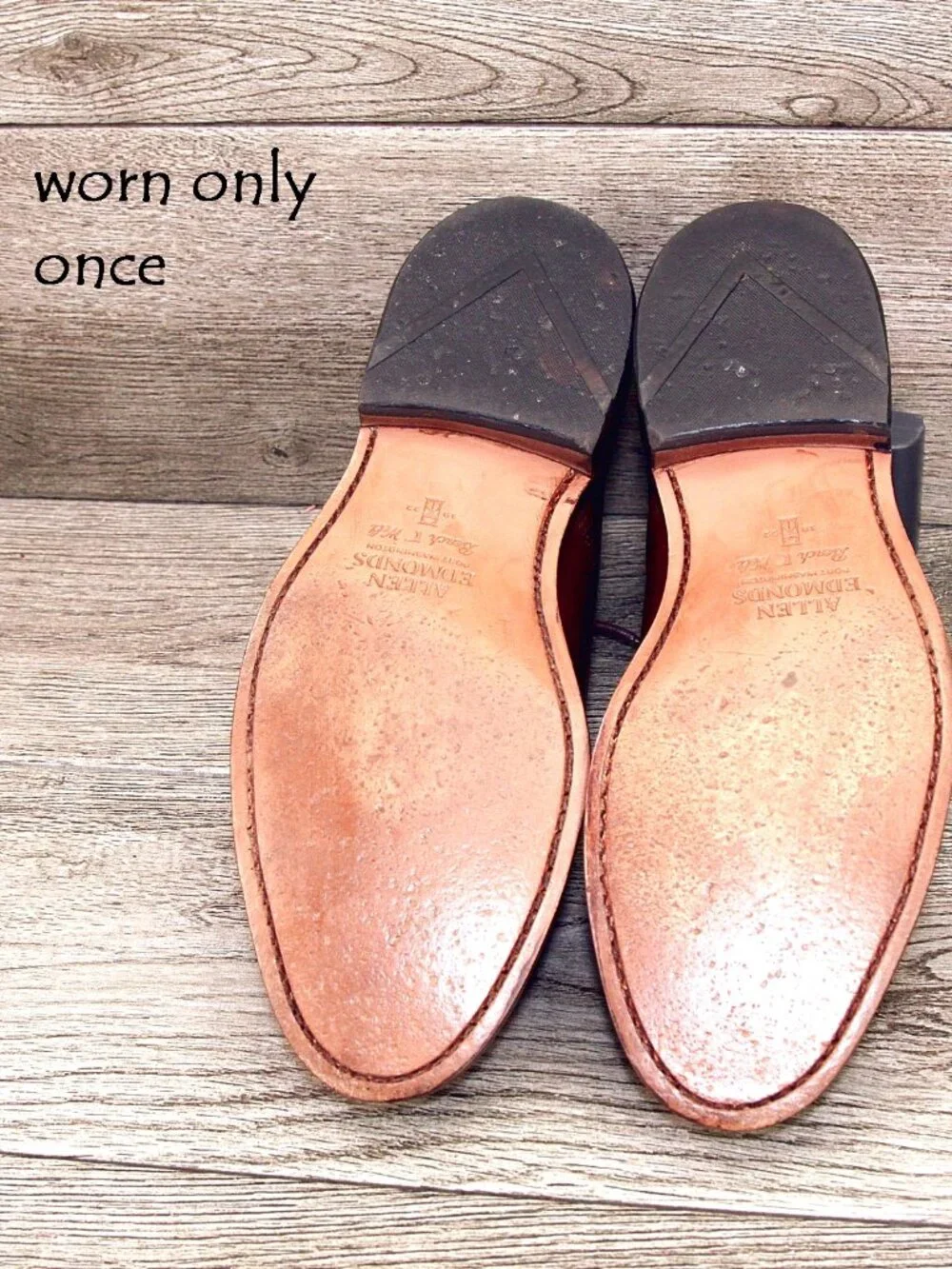 * WORN 1x * $425 Allen Edmonds FIFTH AVE 7 EEE Wide DkChili * add $15 new Trees